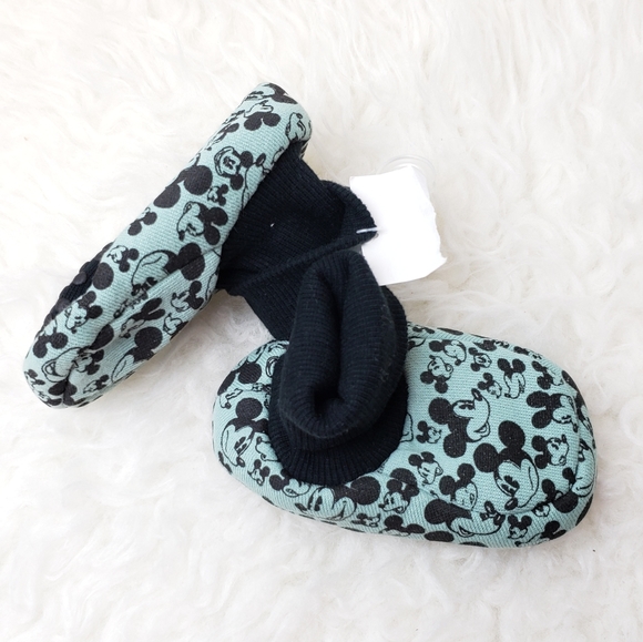 NWT H&M Mint Green Mickey MouseInfant Slippers - Picture 7 of 7